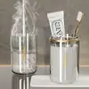 Copo de Lavar para Viagem, Copo Portátil para Escova de Dentes, Escova de Dentes, Caixa de Armazenamento de Pasta de Dentes, Copo de Escovação e Enxágue Bucal Quatro em Um para Viagem em Família