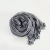 Bufanda de Seda Plisada Fina y Transpirable, Estilo Artístico Versátil, Suave Turbante para la Cabeza, Chal de Alta Gama con Olas de Burbuja para Protección Solar