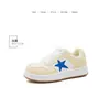 Zapatillas deportivas retro estilo campus para mujer, nuevo modelo otoño 2026, diseño de estrella azul, con plataforma para aumentar altura, mocasines casuales versátiles