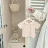 Conjunto de Verano Suave Lindo Dulce para Niña Pequeña Estilo Coreano para Bebé Cuello de Muñeca Versátil Manga Corta Lindo Pantalones Cortos con Orejas de Conejo 3D