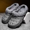 Zapatillas de algodón para comercio exterior para hombre 2024 otoño e invierno nuevo hogar interior casa con forro polar cálido suela gruesa zapatos de algodón Mao Mao para mujer