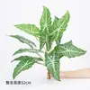 Planta de Simulação Folha de Taro Planta Verde Decoração Palmeira Areca Flor Artificial Planta em Vaso Arte Paisagismo Árvore da Fortuna Folhas Biônicas de Plástico