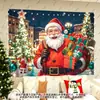 Tecido de Fundo de Natal Tecido de Parede Atmosférico Pendurado na Parede Quarto Tema Papai Noel Pendurado na Parede ao Lado da Cama Tecido de Fundo Feio