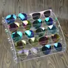 Suporte de Exibição de Óculos de Acrílico Material Transparente Display de Óculos de Sol Porta com Espelho Próximo Suporte de Exibição para Olhos