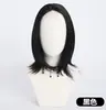 Peluca Universal para Cosplay con Red Frontal, Disponible en Múltiples Colores, Estilo Anime de 35 cm, No Requiere Adhesivo