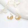 Joyería diy hecha a mano geométrica 925 aretes colgantes estilo coreano chapados en cobre oro real de 14k aretes simples material accesorios