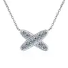 Luochen Little Red Book Mesmo Estilo Colar Pingente de Diamante em Forma de X Luxo Acessível Elegante de Alta Qualidade Versátil Exquisito Corrente de Clavícula