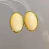 Aretes ovalados de acrílico con degradado estilo Melard para mujer, aretes de lujo ligero de alta gama, aretes de diseño de nicho para mujer