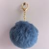 Colgante de bola de pelo sintético de conejo rex de imitación de 8 cm, llavero, accesorios para bolso de joyería DIY, colgante de bola de lana al por mayor