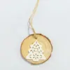 Colgante Decoración Navideña de Madera Colgante Navideño DIY Nuevo Colgante Artesanal de Madera Maciza Astilla de Pino