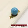 Puxadores de Porta de Armário de Sete Cores, Puxadores Cerâmicos de Furo Único para Armários e Gavetas, Puxadores Simples de Liga de Zinco para Móveis, Transfronteiriço