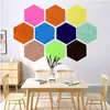 Tablero de fieltro, tablero de mensajes, pegatina de pared hexagonal de fieltro colorido para fondo de jardín de infantes, alfombrilla hexagonal insonorizada, pegatina de pared de rompecabezas
