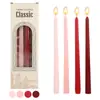 Velas Larga Cónica de Color Gradiente Morandi de 30 cm para Bodas y Banquetes, Velas Largas de Palo Coloridas Estilo Europeo, Sin Humo, Juego de 4