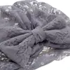 Moda de comercio exterior Sombrero de encaje para niños Gorro de encaje con lazo para recién nacidos Gorro de encaje transparente para bebé