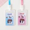En stock Juego de Tarjetas de Dibujos Animados Cuerda para Colgar Cinta Adhesiva Transparente de Doble Cara Acceso a Tarjeta de Pecho Control de Acceso Autobús Tarjeta de Código Bidimensional Juego de Tarjetas Estudiante
