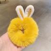 Orelhas de coelho Pelúcia Anel de cabelo fêmea animal peludo Tridimensional bonito menina macia outono e inverno Natal corda de cabelo sapo verde menina