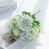 Nordic 7 cabezas Hortensia Rosa Accesorios para Fotografía de Bodas Rosa de Simulación Ramo de Mano para Boda Decoración del Hogar Arte Floral