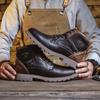 Botas de couro masculinas transfronteiriças Botas Martin Botas masculinas plus size Zíper Botas curtas Sapatos masculinos Outono e inverno Sapatos de cano alto Botas de trabalho do deserto