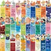 30 Marcadores de Página de Desenho Animado, Fofo Retro Simples Estilo Caderno Artístico Criativo Materiais, Coleção de Cartões Marcadores de Página de Papel para Leitura