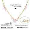 Wanxing Acero Inoxidable Chapado en Oro de 18 Quilates Colgante de Borla Degradado Rosa y Blanco Nude Collar para Mujer Serie Clásica Venta al por Mayor Transfronteriza
