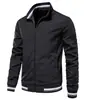 2025 Jaqueta Casual Masculina Gola Alta Amazon Primavera e Outono Versátil Esportiva Cor Sólida Masculina Comércio Exterior Transfronteiriço Estoque