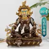 Estátuas de Buda Deus da Riqueza Amarelo da Vila de Xizang Nepal Feito à Mão 10 polegadas Cobre Banhado a Ouro Banhado a Prata Ornamentos do Deus da Riqueza de Cinco Vias de Xizang