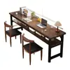 Mesa para Home Office, Mesa para Computador de Mesa, Mesa Longa de Madeira Natural para Quarto, Mesa de Escritório, Mesa de Estudo Quadrada Simples