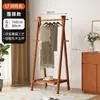 Perchero de madera maciza para uso doméstico perchero de pie para dormitorio 2026 nuevo simple balcón secado de ropa almacenamiento perchero para colgar ropa