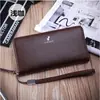 Nova Carteira Longa Masculina de Negócios Atmosfera Casual Jovem Estudante Carteira para Celular Carteira Clutch Clutch Clutch Bolsa Clutch