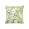 Funda de Almohada de Tela con Margaritas Estilo Ins Funda Decorativa Cálida para el Hogar Sala de Estar Dormitorio Funda de Almohada Estilo Pastoral