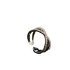 Anillo de Drama Coreano Jun Ji-hyun Anillo Abierto Envolvente de Diamante Hueco de Cruz Distintivo Estilo Coreano Anillo para Mujer