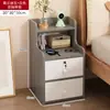Mesita de Noche, Simple y Moderna, Pequeño Gabinete de Almacenamiento para Habitación de Alquiler Pequeña con Estante de Almacenamiento con Cerradura, Mini Gabinete