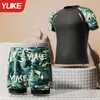 Bañadores para hombre de talla grande, diseño de dos piezas simulado, anti-vergüenza, shorts con cordón, elegantes y cómodos, bañadores transpirables de moda