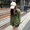 Cardigan de Rayas Holgado y Relajado Protección Solar Verano Casual Cómodo Protección Solar Chaqueta Fina de Punto Ropa para Mujer 15263