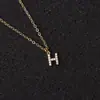Nuevo Collar Sencillo Estilo Europeo y Americano de 26 Letras Colgante de Circonita Cadena para Clavícula para Mujer Venta Directa de Fábrica Transfronteriza Estilo Ins