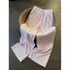 Pantalones de dormir rosas a rayas, estilo dulce y femenino, para mujer, nuevo estilo Verano 2026, talla grande, corte holgado, pantalones largos casuales versátiles, pantalones para casa