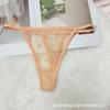 Tanga de Renda Borboleta Grande Tamanho Transfronteiriça para Mulheres Sexy Francesa Oca Comércio Exterior Europeu e Americano Multi-Tamanho Cintura Baixa
