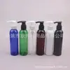 Frasco de Loção Azul com Bomba de Pressão e Ombro Arredondado 180ml Frasco Dispensador de Gel de Banho com Bomba Espiral Frasco para Shampoo de Animal de Estimação com Bico de Pato