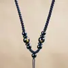 Cordón Tejido Hecho a Mano de Oro y Jade para Colgante de Mujer, Cordón para Collar con Colgante de Ágata de los Doce Signos del Zodiaco para Hombre