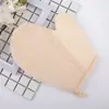 Toalla de baño de algodón y ramio, guantes de baño espumosos, guantes de doble cara para eliminar la suciedad sin dolor, guantes para lavar la cara con dedos angulados para su uso