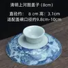 Juego de tres tazas de té con tapas individuales, vajilla de cerámica para té vendida por separado, disponible en tamaños grande y pequeño, con accesorios de tapa de porcelana blanca