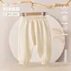 Calça anti-mosquito para bebê, algodão puro, estilo fino de verão, calça de gaze de algodão Classe A para bebês, calça longa casual respirável para bebês e crianças pequenas