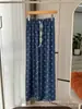 2025 Nuevos Pantalones de Pierna Ancha de Seda Helada Imitación Mezclilla Pantalones Casuales para Mujer Cintura Alta Pantalones Sueltos Estilo Delgado de Tencel con Estampado de Imitación Mezclilla