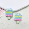Zapatos de pegamento suave de PVC accesorios para agujeros dibujos animados lindos helado helado horquilla DIY caja de almacenamiento material para vaso de agua al por mayor