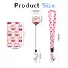 Porta Tarjeta de Identificación con Lanyard para Teléfono Móvil con Hebilla Retráctil de Fácil Extracción, Insignia de Cereza, Tirador de Hebilla, Impresión UV, ¡En Stock!