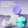 Cepillo para Champú Transfronterizo Temu, Cepillo Masajeador de Silicona Suave para Uso en Casa para Limpiar el Cuero Cabelludo y el Cabello, Doble Uso para Cabello Seco y Húmedo, Herramienta para Lavar el Cabello