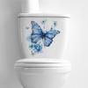 Shangyi PVC autoadhesivo removible pegatinas para inodoro mariposa azul impermeable pegatinas de pared para baño fabricantes transfronterizos venta al por mayor personalizado