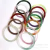 Pulseira de beleza redonda fina de calcedônia 6mm ágata violeta pó de gelo pulseira tilintante gradiente azul pulseira de jade congelado