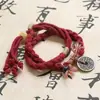 Pulsera de Gasto Shangui Estilo Chino Doble Capa Étnica Estilo Tibetano Tejida a Mano Cuerda de Mano Pulsera de Pieza de Mano Estilo Nacional para Pareja Paz