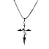 Collar con colgante de cruz para hombre, cadena de moda para hombre, accesorios que combinan con todo, colgante de suéter de moda para hombre, cadena de suéter